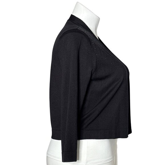 Tommy Hilfiger NWT Embellished Sequin Cardigan, Black Long Sleeves Women's XL - Picture 4 of 10